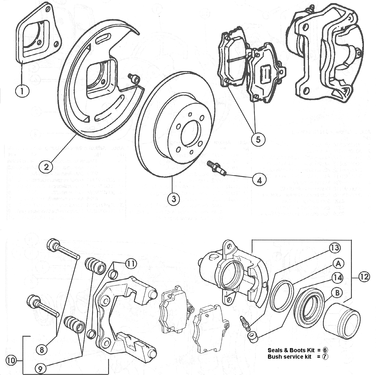 Brake, Front Brake Discs & Callipers – 1984-85